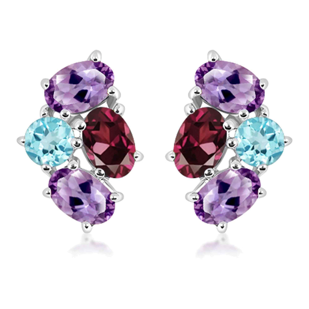 Unique & Co ME-996ABR Sterling Silver Stud Earrings