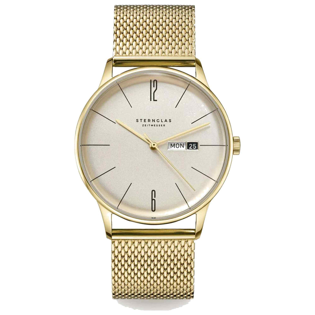 Sternglas S01-BE14-MI05 Men's Berlin Gold Mesh Wristwatch
