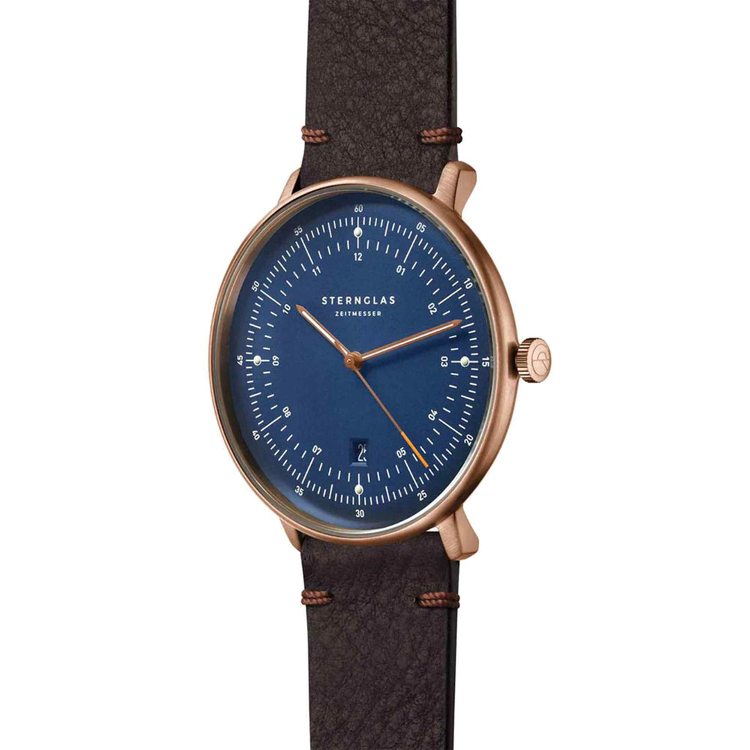 Sternglas S01-HH27-VI17 Men's Hamburg Brown Strap Wristwatch (8149806973154)