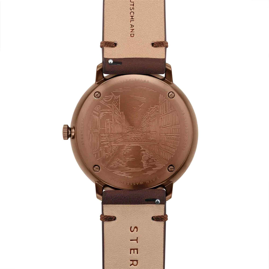 Sternglas S01-HH27-VI17 Men's Hamburg Brown Strap Wristwatch (8149806973154)