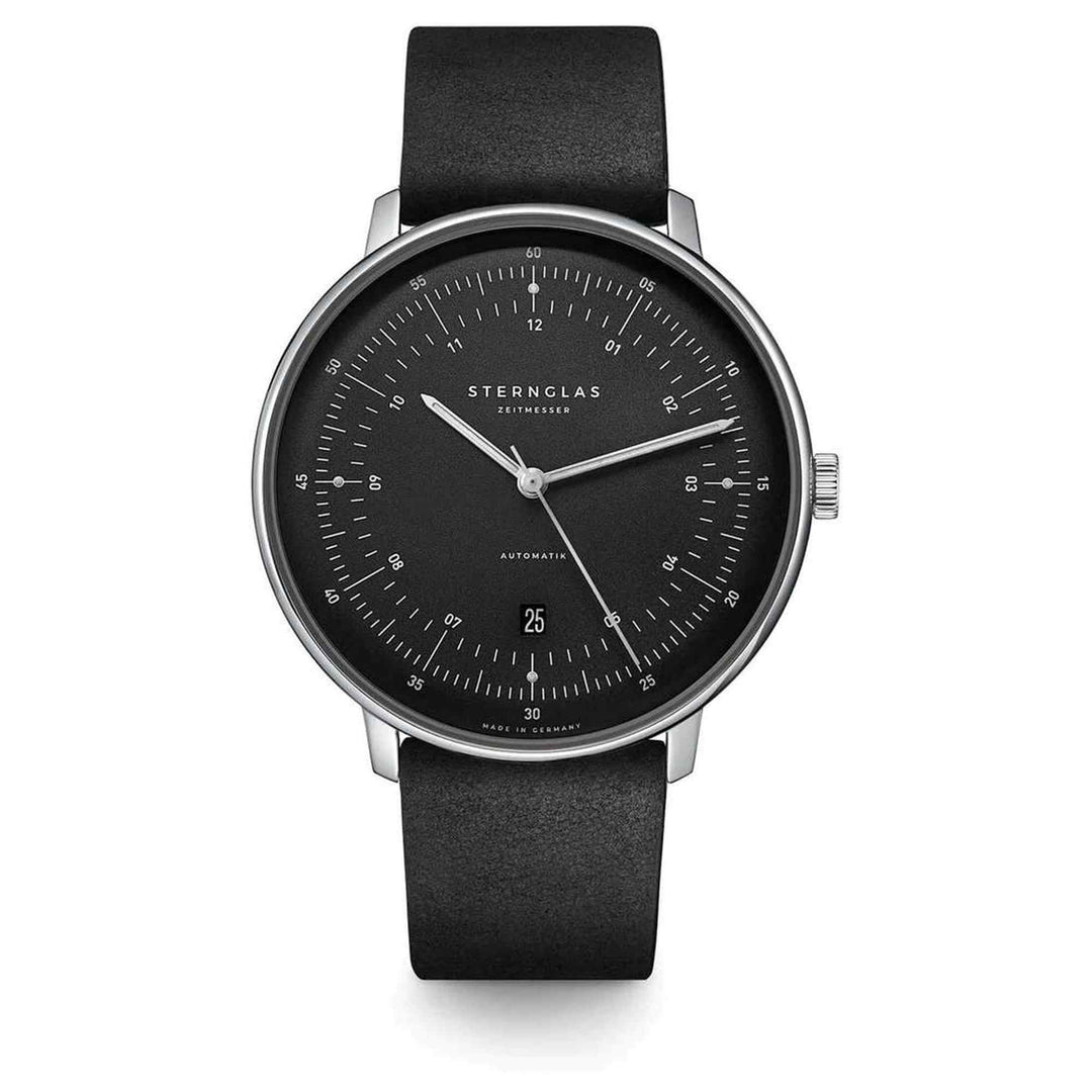 Sternglas S02-HH11-VI15 Men's Hamburg Black Strap Wristwatch (8149759557858)
