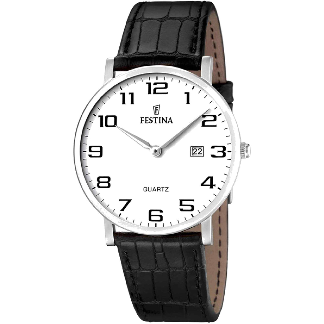 Festina F16476/1 Men's Classic White Dial Watch