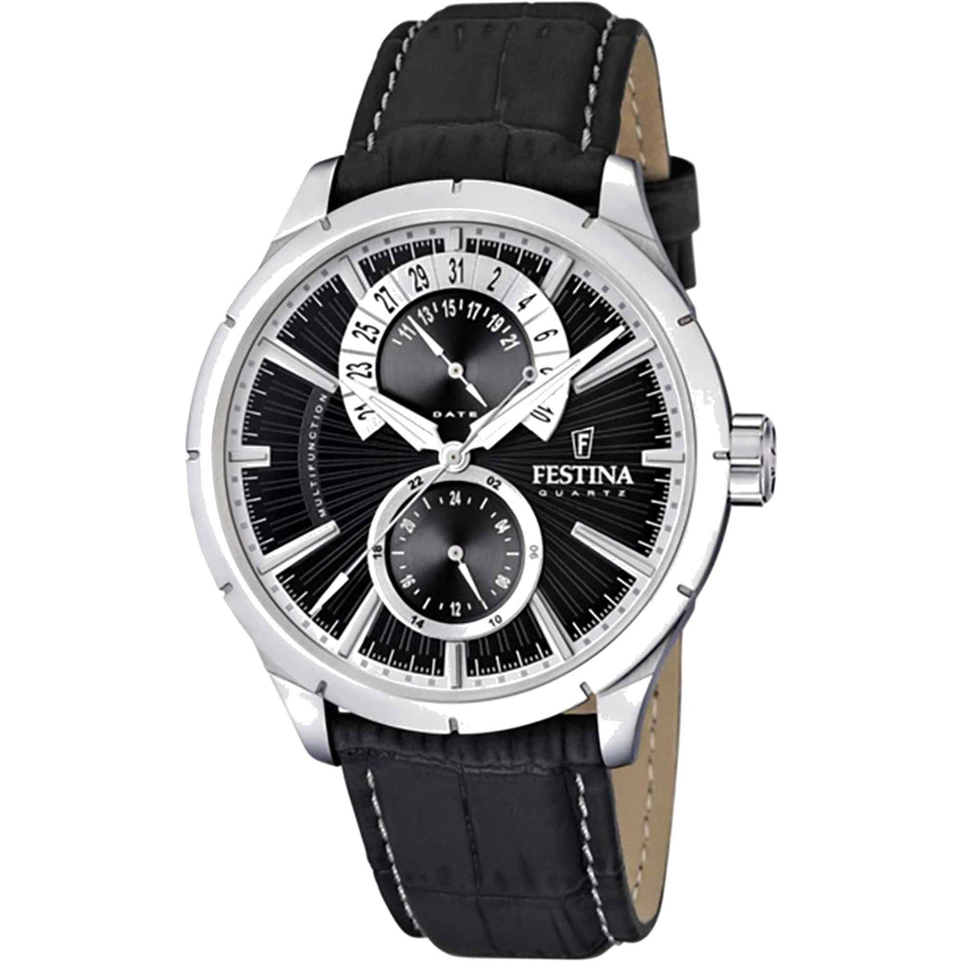 Festina F16573/3 Men's Retro Black Dial Watch
