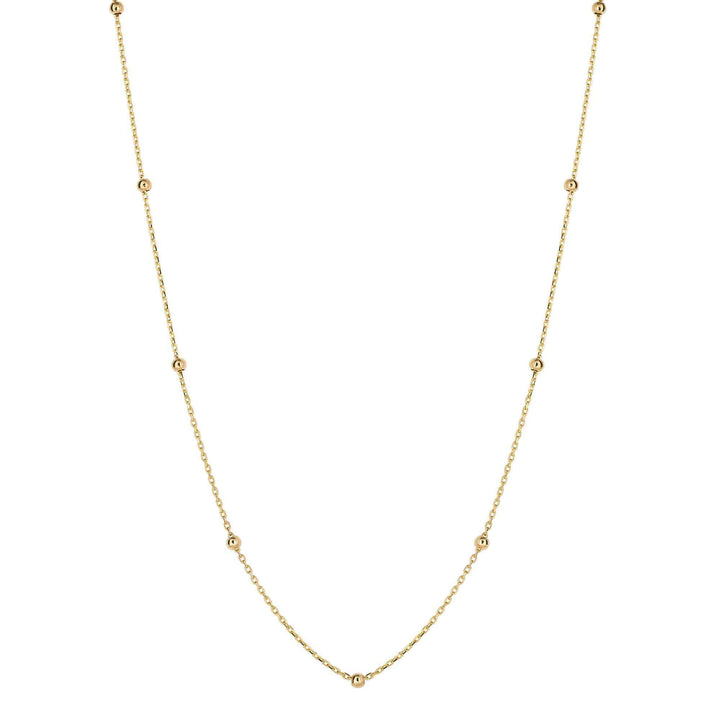 Elements Gold GN365 Fine Ball Station Chain Necklace