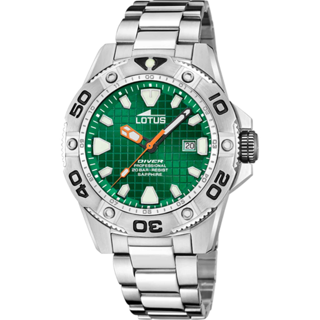 Lotus L18929/C Men's Green Dial Diver Watch