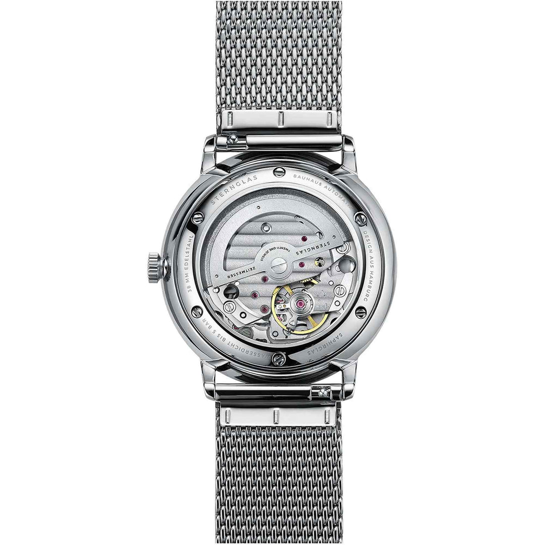 Sternglas S02-NA03-MI04 Men's Naos Automatic Mesh Strap Wristwatch (8148981547234)