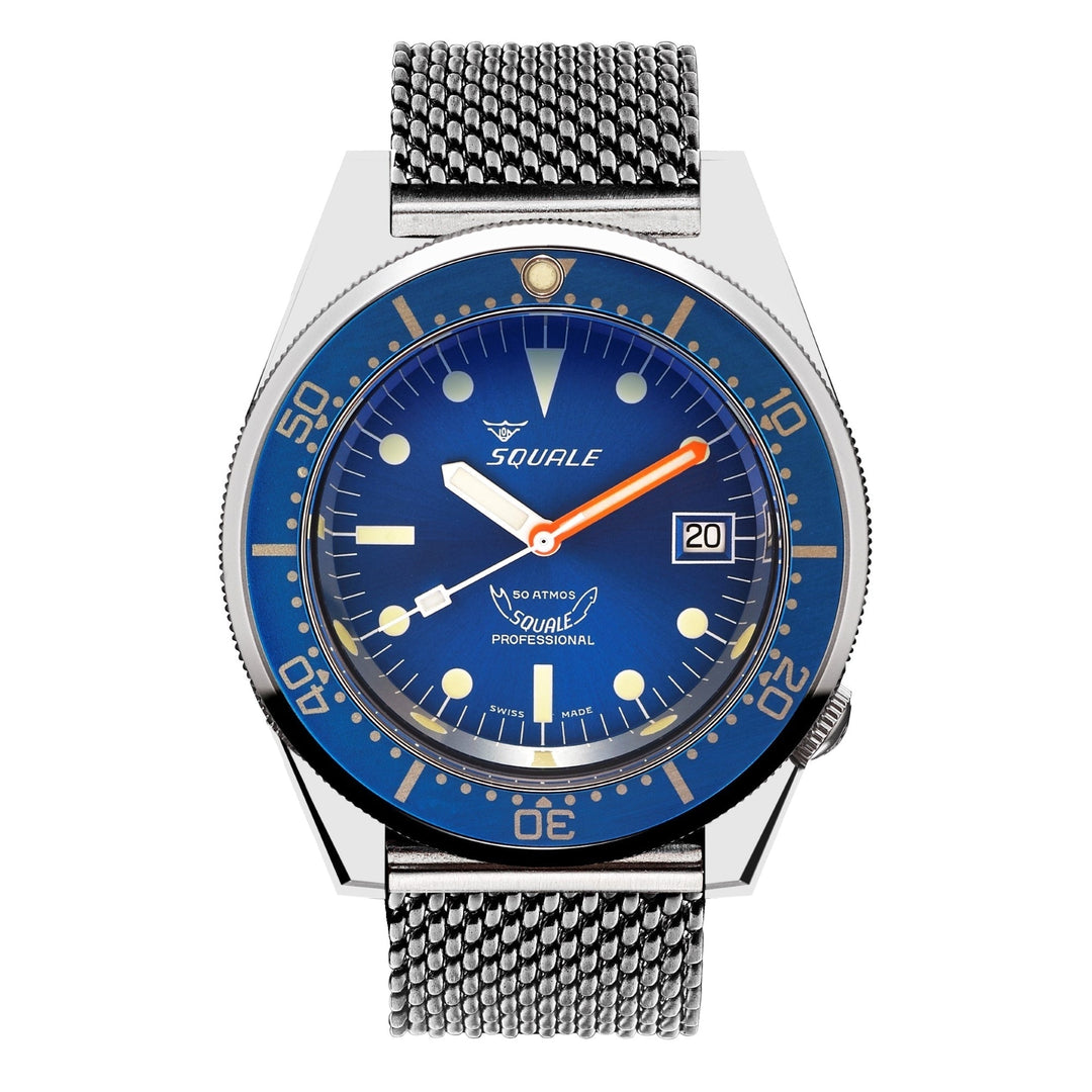 Squale 1521OCN.ME20 500 Meter Swiss Automatic Dive Wristwatch Mesh - H S Johnson (7505123082466)
