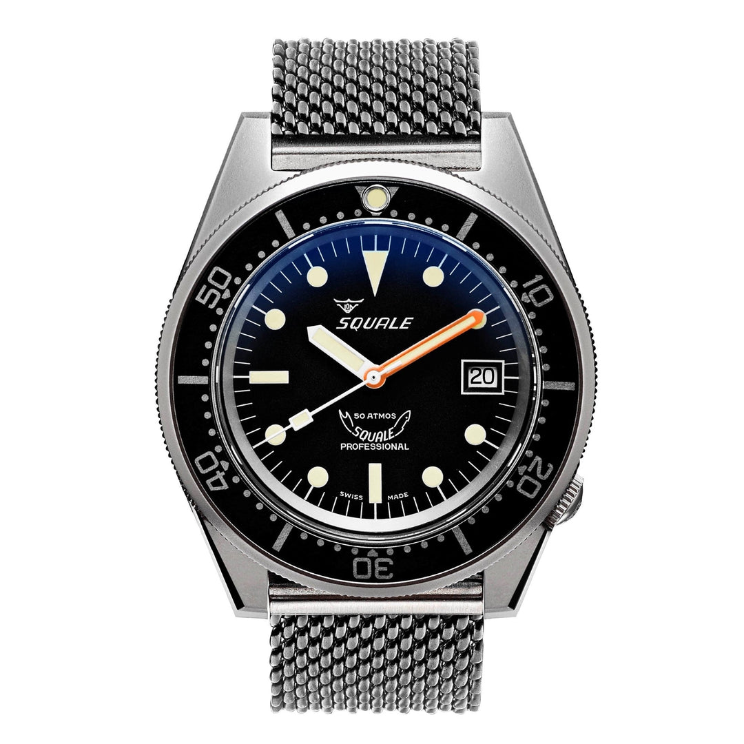 Squale 1521BKBL.ME20 500 Meter Swiss Automatic Dive Wristwatch Mesh - H S Johnson (7505123180770)