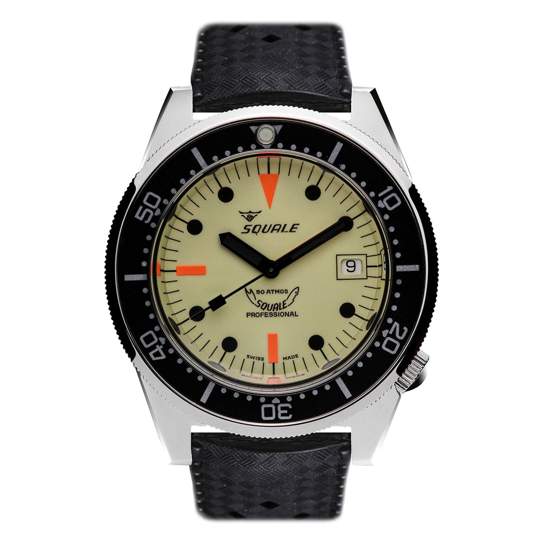 Squale 1521FULL 500 Meter Swiss Automatic Dive Wristwatch Rubber - H S Johnson (7505123606754)