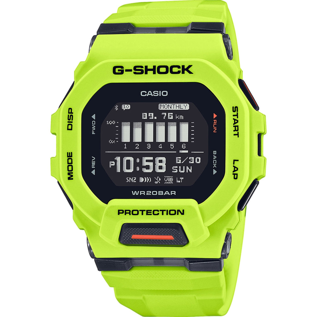 G-Shock GBD-200-9ER Lime Green G-Squad Multifunction LCD Wristwatch - H S Johnson (7505200742626)