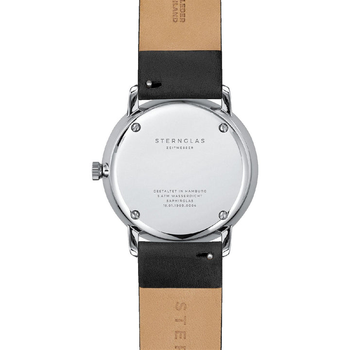 Sternglas S01-NA03-PR07 Men's Naos Black Leather Strap Wristwatch - H S Johnson (7505231347938)