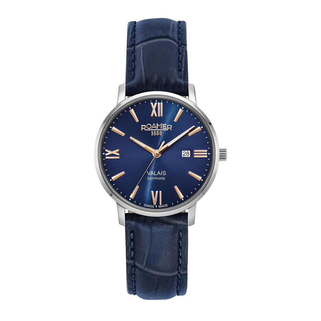 Roamer 958844 41 43 05 Women's Valais Blue Leather Strap Wristwatch - H S Johnson (7505232199906)