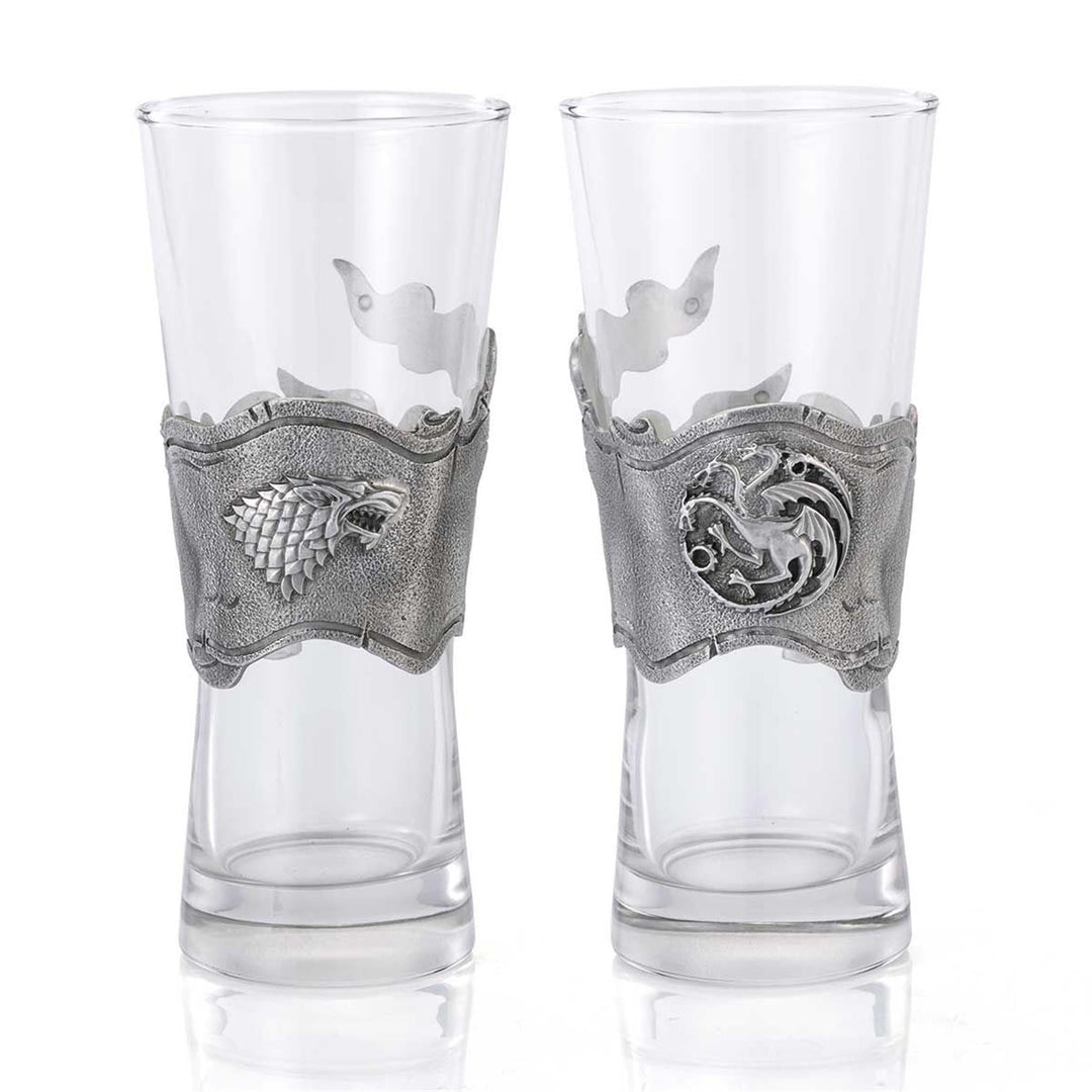 Game Of Thrones By Royal Selangor 0125005 Ice & Fire Pair Of 30cl Glasses - H S Johnson (7916502679778)