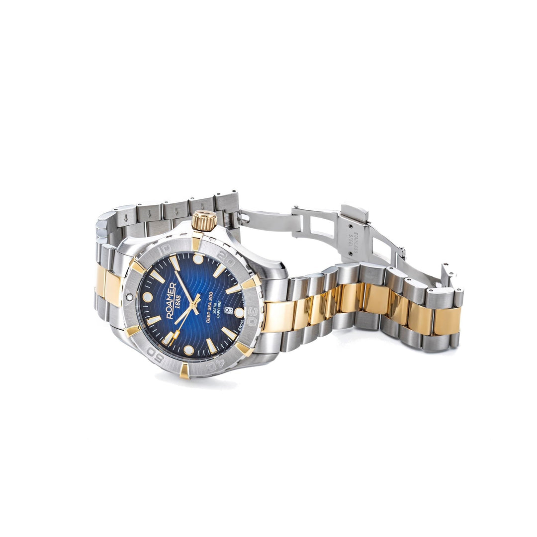 Roamer 860833 47 45 70 Deep Sea 200 Two Tone Steel Bracelet Wristwatch - H S Johnson (7916510576866)