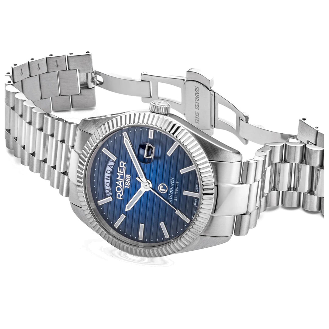 Roamer 981666 41 45 50 Daydate II Automatic Steel Bracelet Wristwatch - H S Johnson (7963406008546)