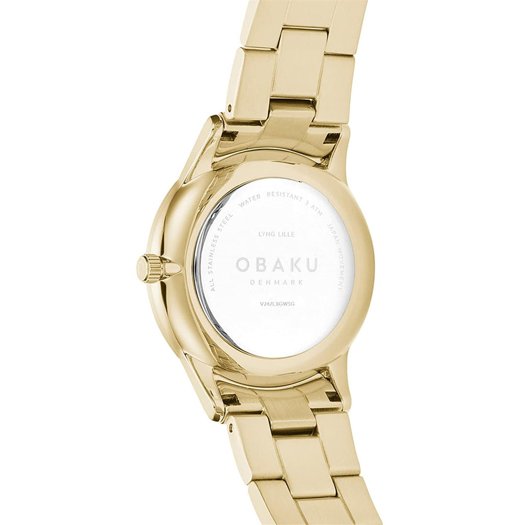 Obaku V247LXGWSG Women's Lyng Lille-Gold Tone Bracelet Wristwatch - H S Johnson (8031622889698)