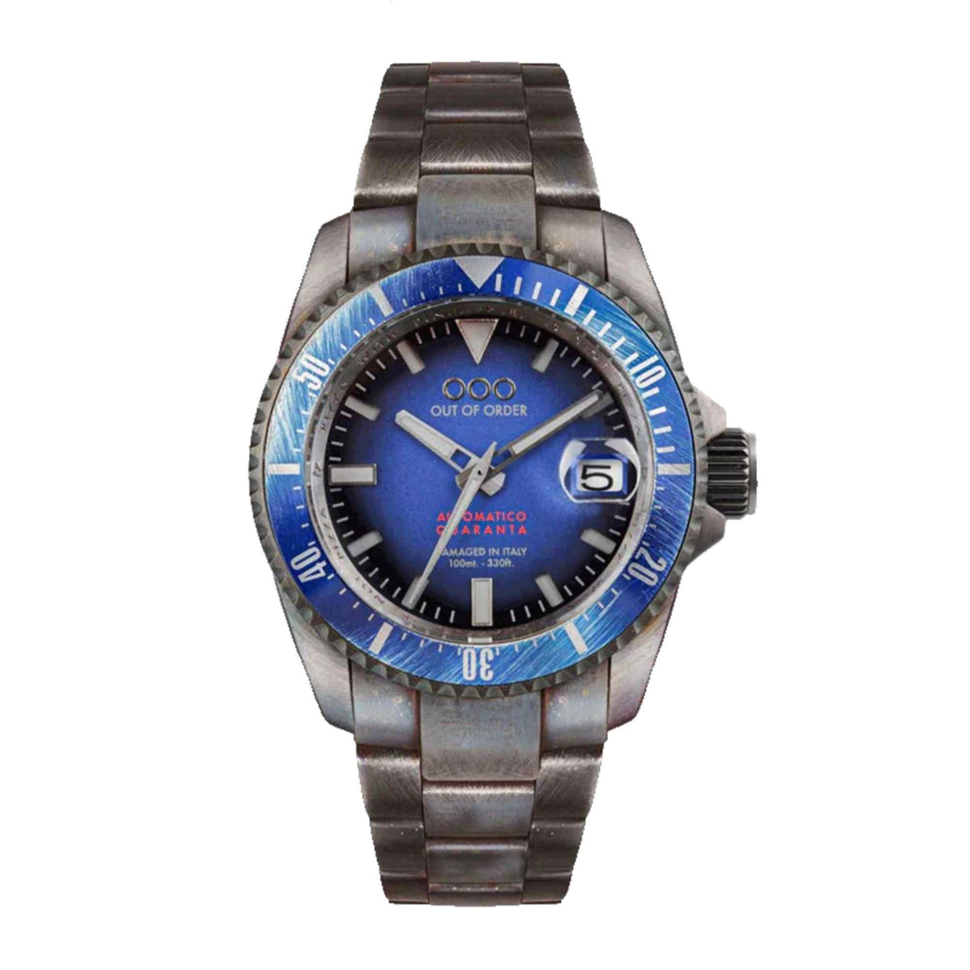 Out Of Order 001-21.BL Men's Blue Automatico Quaranta Wristwatch | H S Johnson (8038727876834)