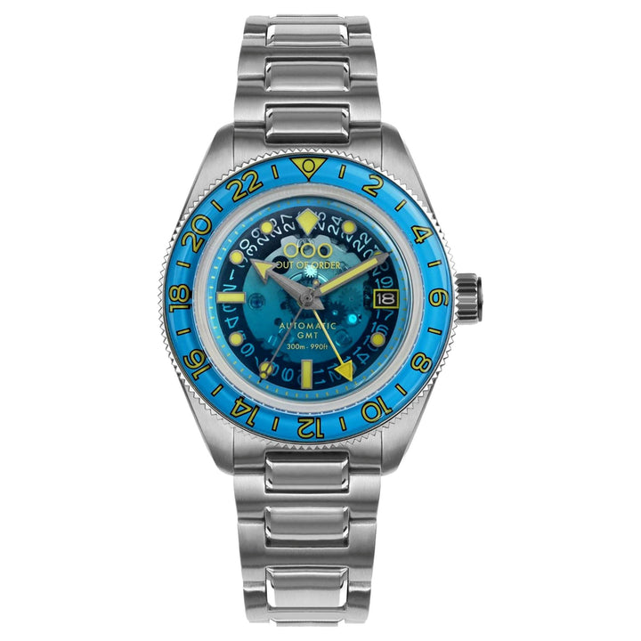 Out Of Order 001-25.AA  Angelo Azzurro Automatic GMT Wristwatch