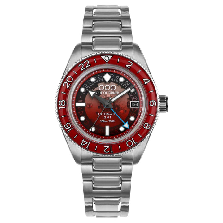 Out Of Order 001-25.BI.BAND.SS Spritz Bitter Automatic GMT Watch