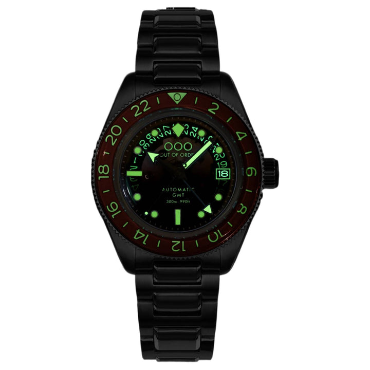 Out Of Order 001-25.BI.BAND.SS Spritz Bitter Automatic GMT Watch