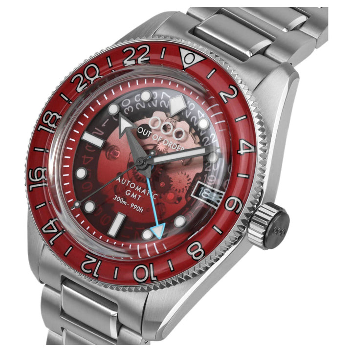 Out Of Order 001-25.BI.BAND.SS Spritz Bitter Automatic GMT Watch