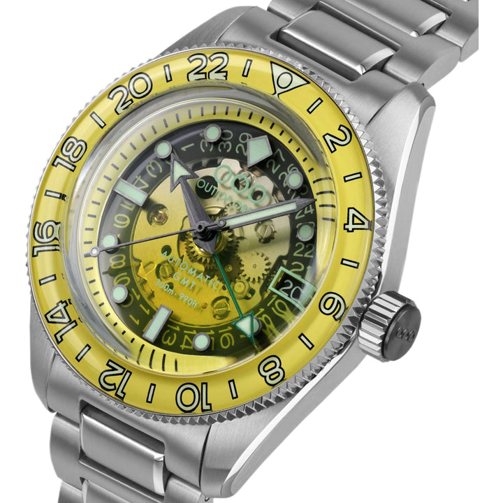 Out Of Order 001-25.LI.BAND.SS Limoncello Automatic GMT Watch