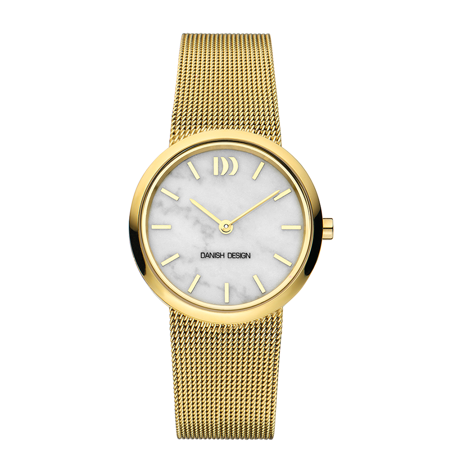 Danish Design IV05Q1211 Rome Gold White Marble Watch