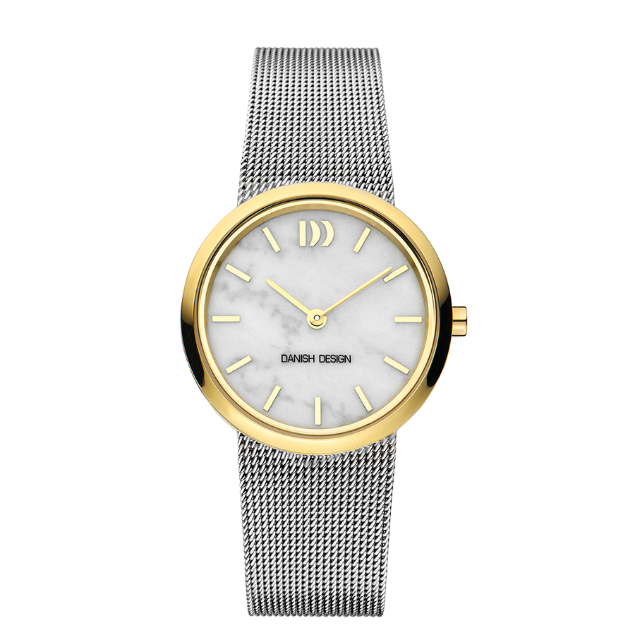 Danish Design IV65Q1211 Rome Two-Tone White Marble Watch