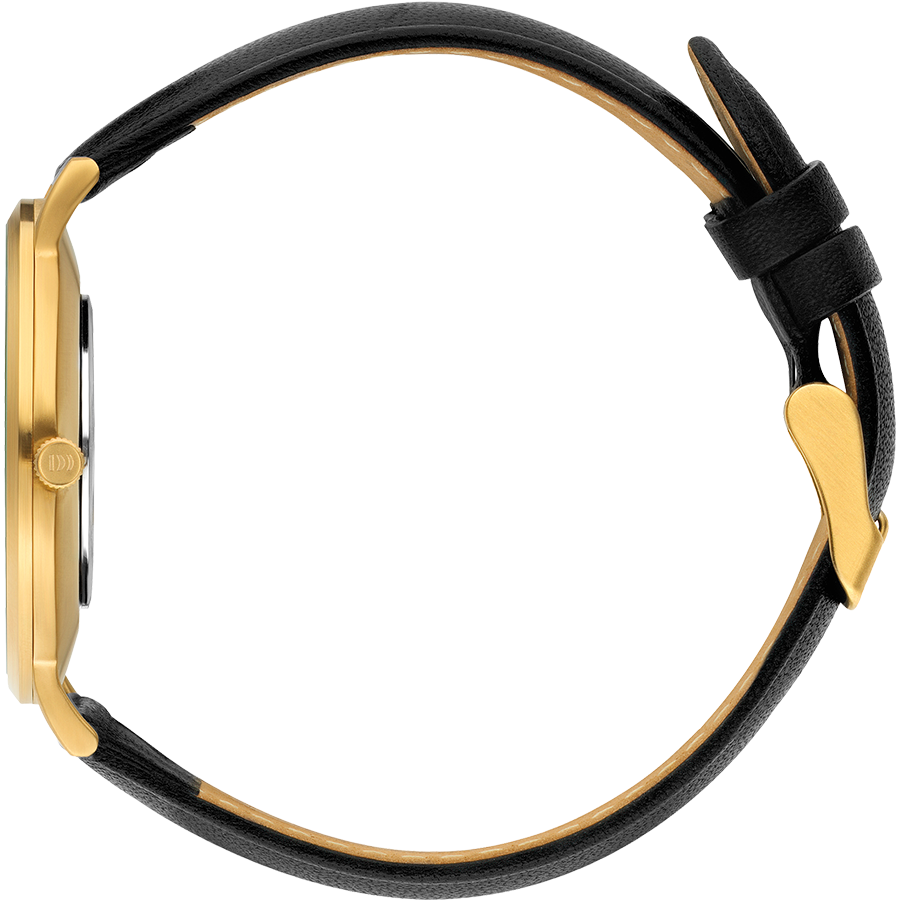 Danish Design IQ51Q1217 Shanghai Gold White Marble Black Large Watch