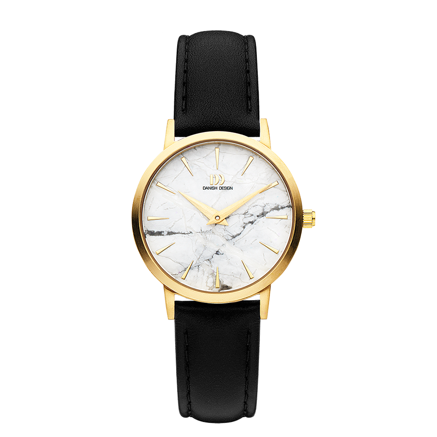 Danish Design IV51Q1217 Shanghai Gold White Marble Black Medium Watch