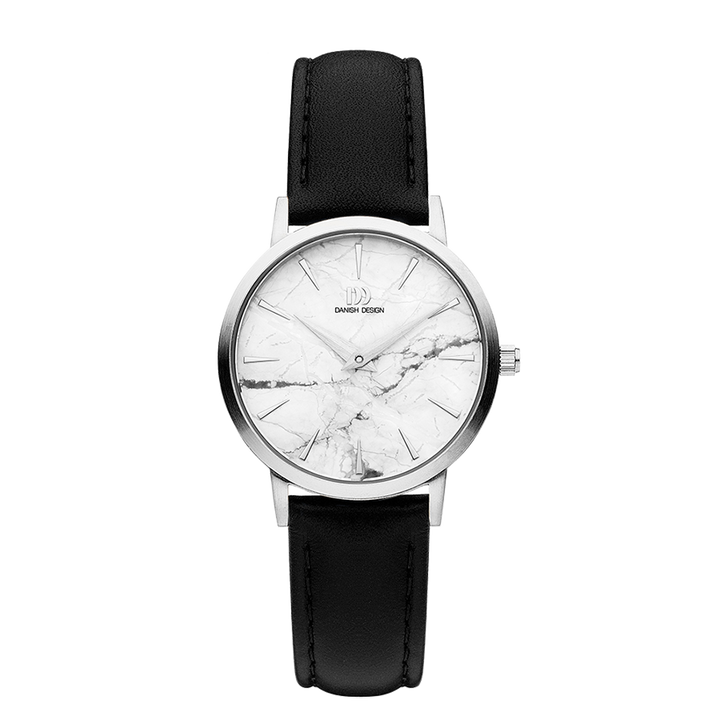 Danish Design IV55Q1217 Shanghai Silver White Marble Black Medium Watch