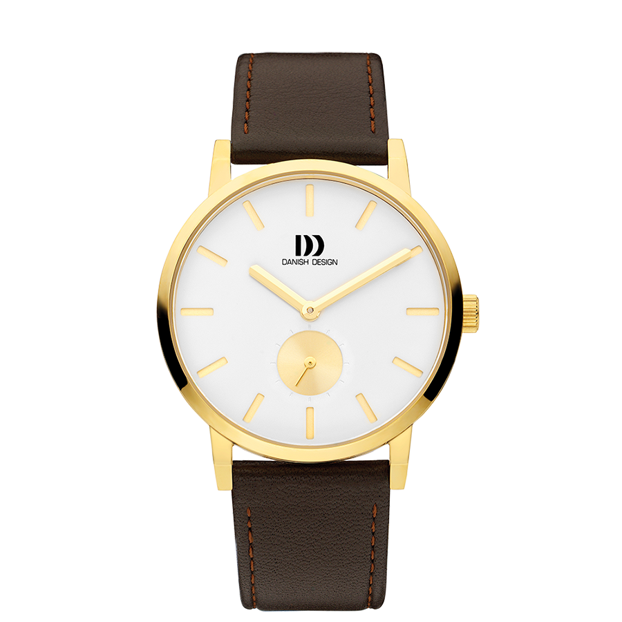 Danish Design IQ15Q1219 Tokyo Gold White Brown Large Watch