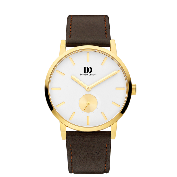 Danish Design IQ15Q1219 Tokyo Gold White Brown Large Watch