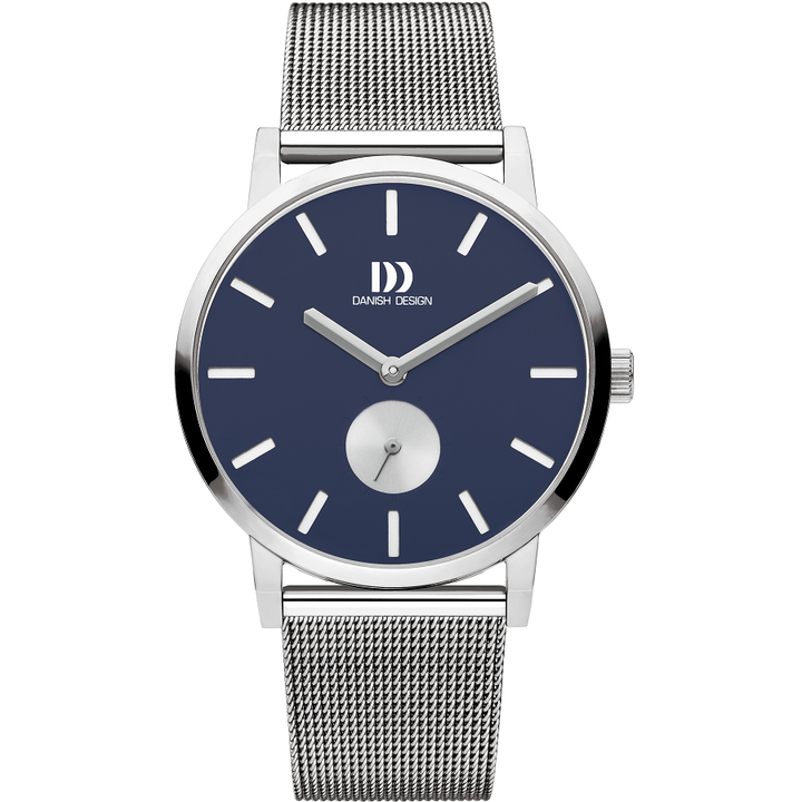 Danish Design IQ68Q1219 Tokyo Silver Blue Large Mesh Watch
