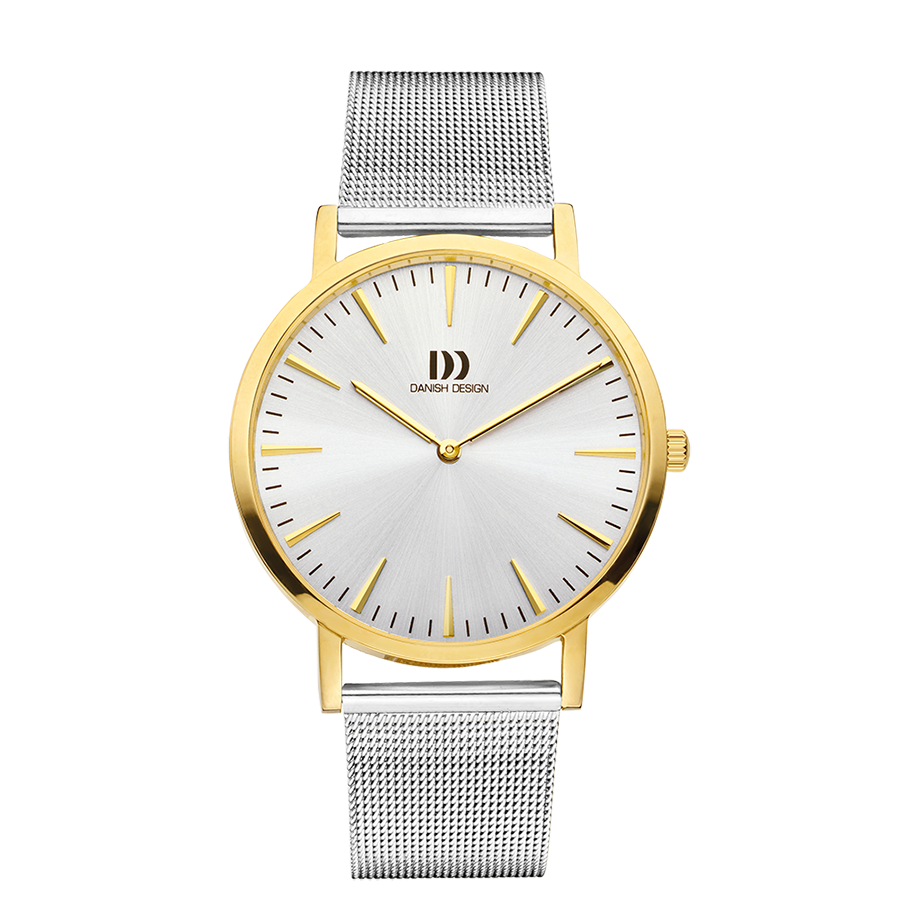 Danish Design IQ65Q1235 London Silver Two-Tone Large Mesh Watch