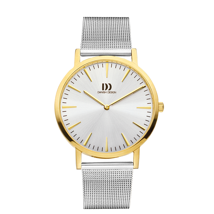Danish Design IQ65Q1235 London Silver Two-Tone Large Mesh Watch