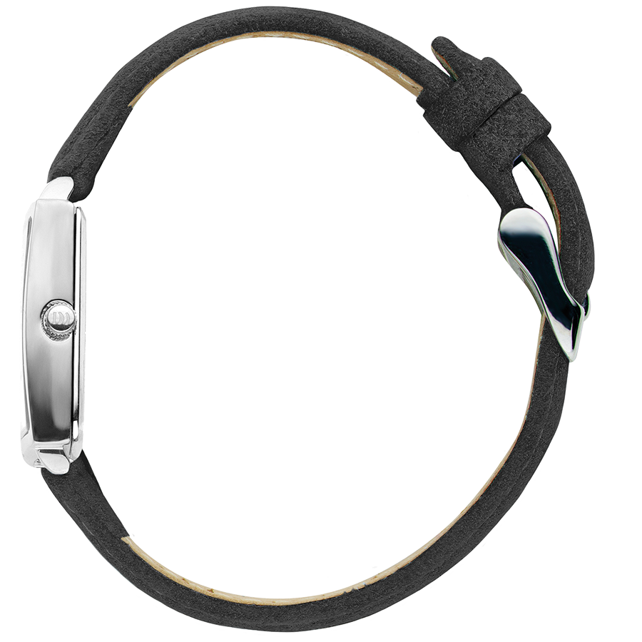 Danish Design IV12Q1248 Miami Silver Black Suede Watch