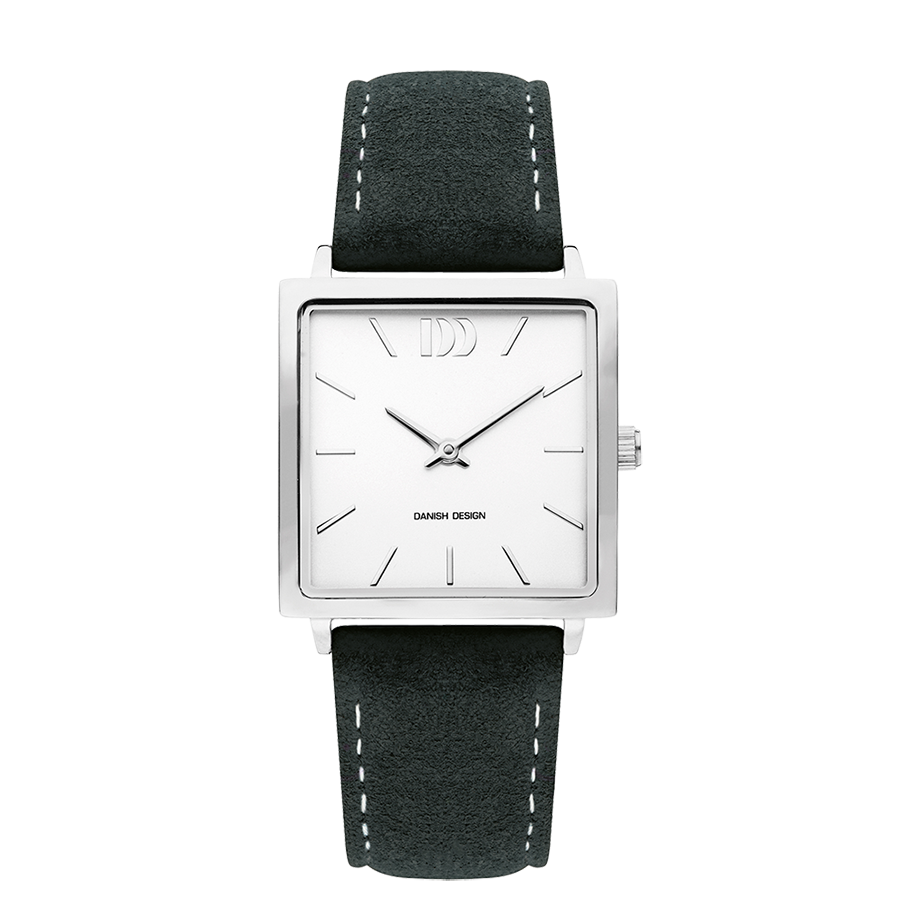 Danish Design IV12Q1248 Miami Silver Black Suede Watch
