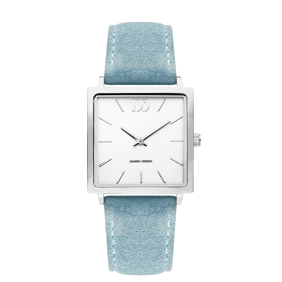 Danish Design IV24Q1248 Miami Silver Light Blue Suede Watch