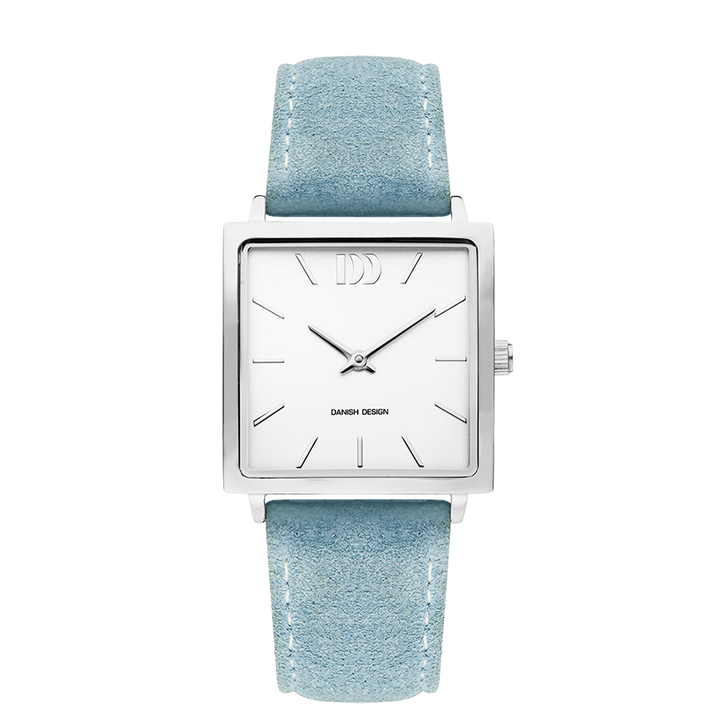 Danish Design IV24Q1248 Miami Silver Light Blue Suede Watch
