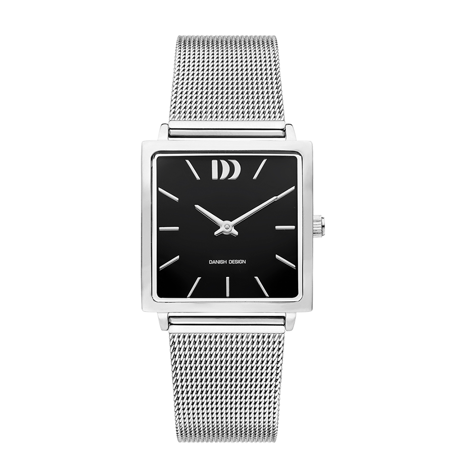 Danish Design IV63Q1248 Miami Silver Black Mesh Watch