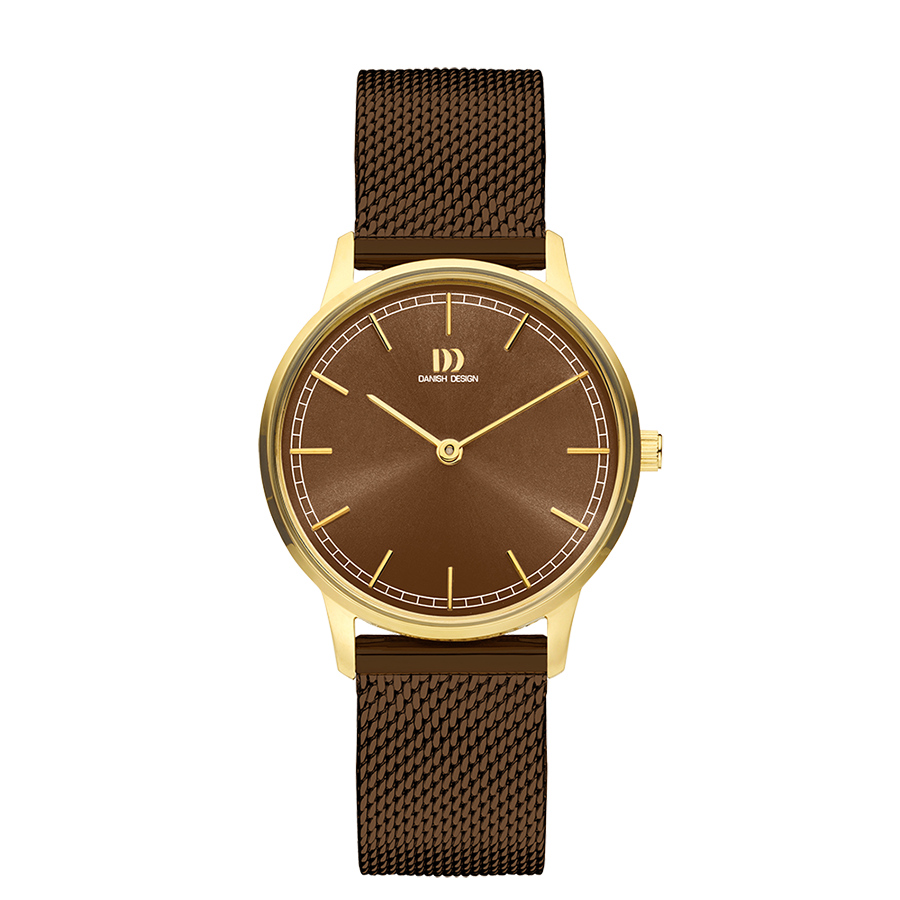 Danish Design IV74Q1249 Vigelsø Gold Brown Gold Mesh Watch