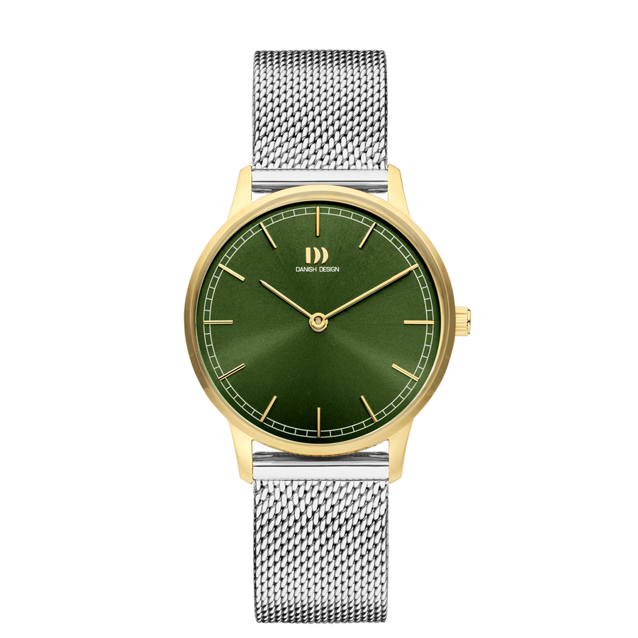 Danish Design IV76Q1249 Vigelsø Green Two-Tone Mesh Watch