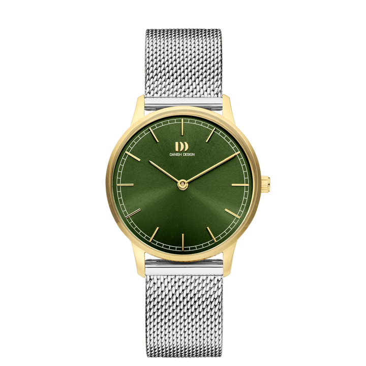 Danish Design IV76Q1249 Vigelsø Green Two-Tone Mesh Watch