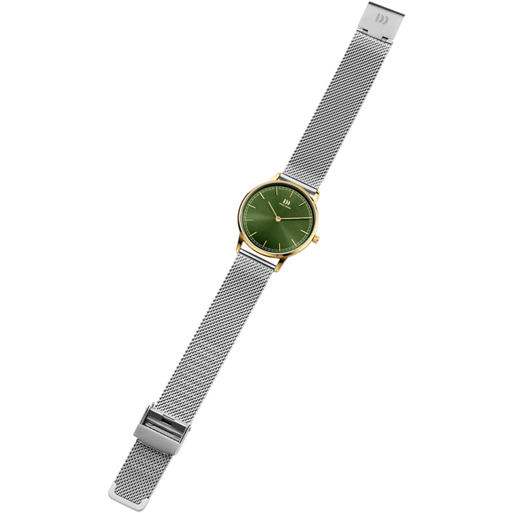 Danish Design IV76Q1249 Vigelsø Green Two-Tone Mesh Watch