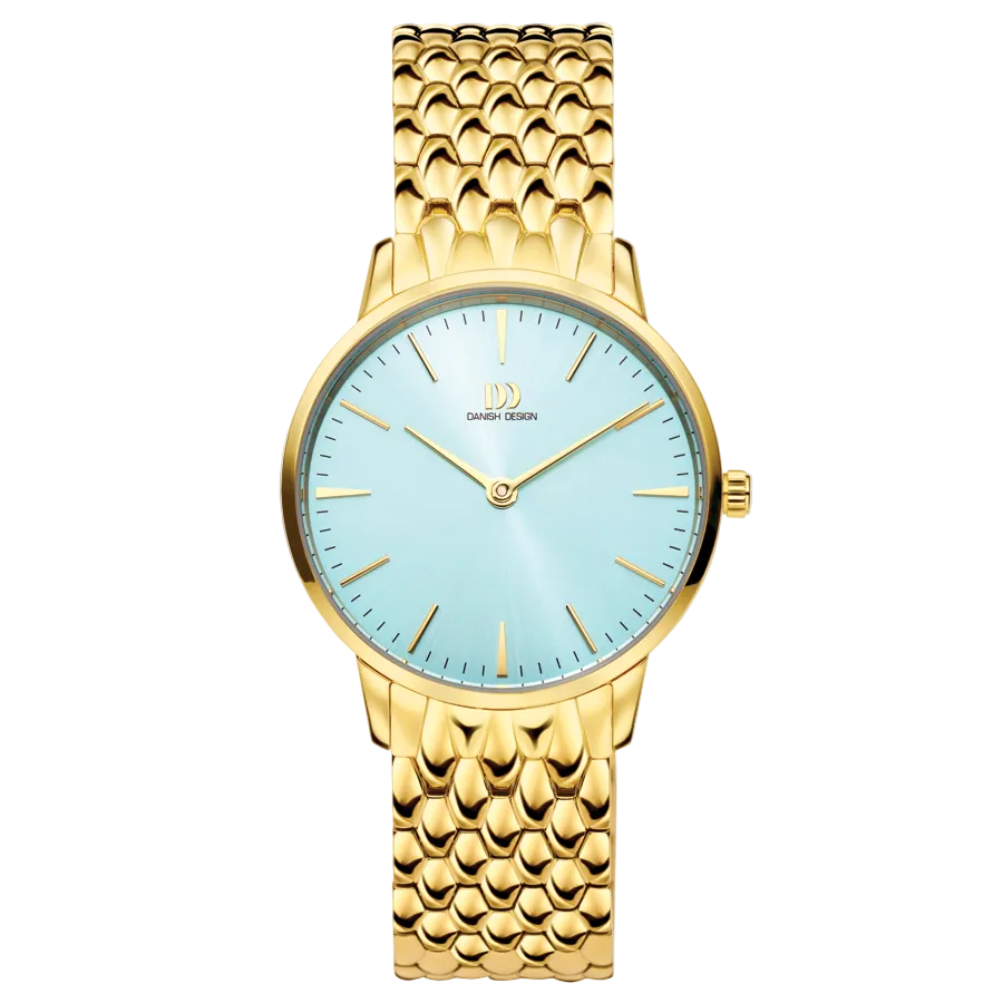 Danish Design IV77Q1251 Akilia Gold Husky Blue DressLink Medium Watch