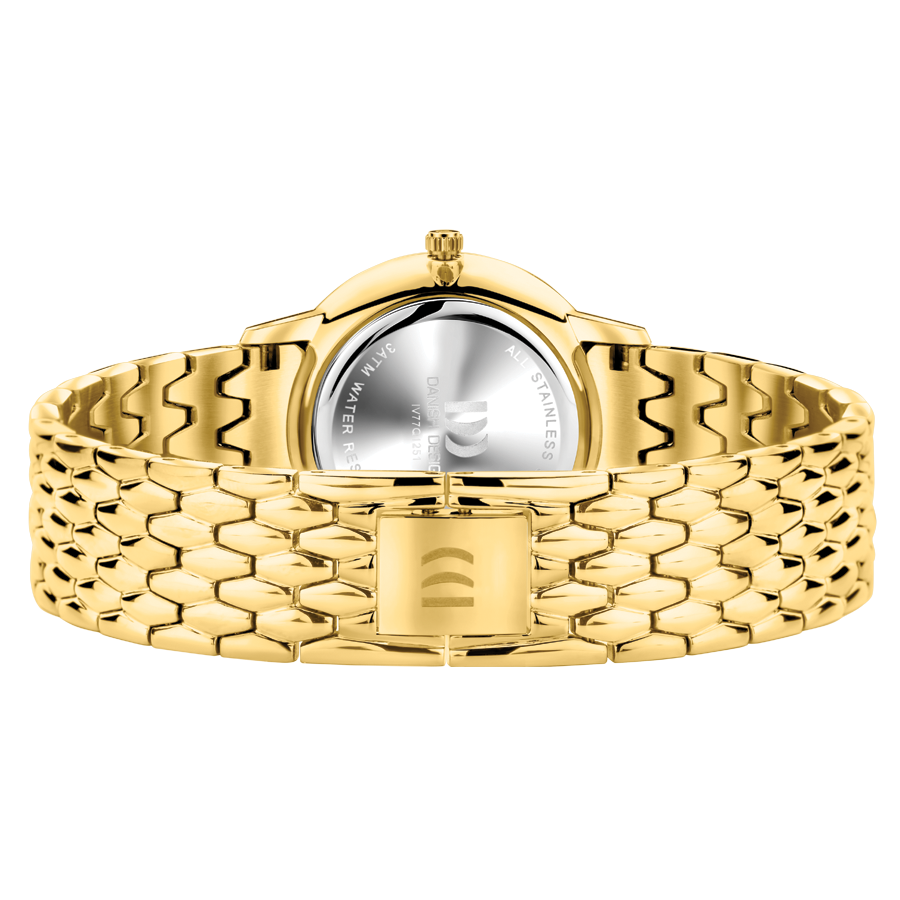 Danish Design IV77Q1251 Akilia Gold Husky Blue DressLink Medium Watch