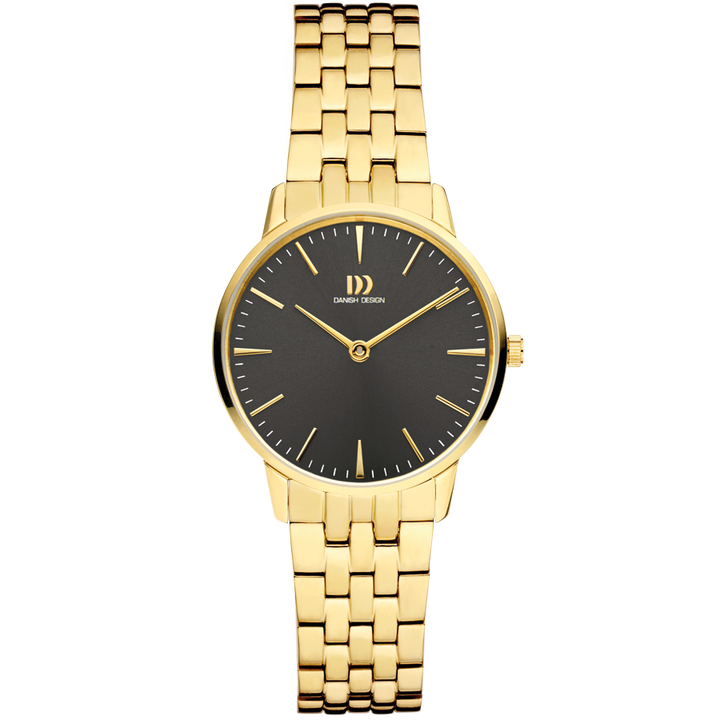 Danish Design IV99Q1251 Akilia Black Gold Link Medium Watch