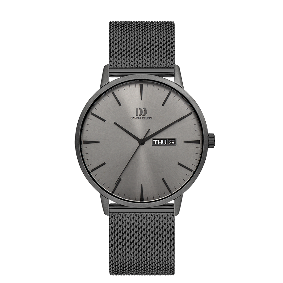 Danish Design IQ66Q1267 Akilia Day/Date All Grey Mesh Watch