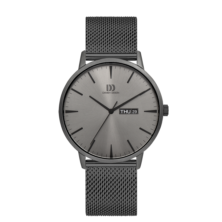 Danish Design IQ66Q1267 Akilia Day/Date All Grey Mesh Watch